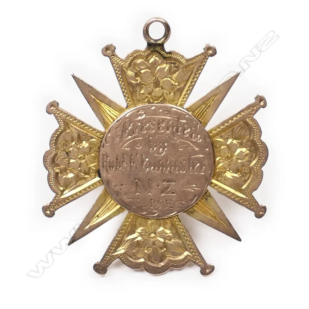 George Thomas White Irish Terrier Club 9ct gold fob medal 1906, Image 1++